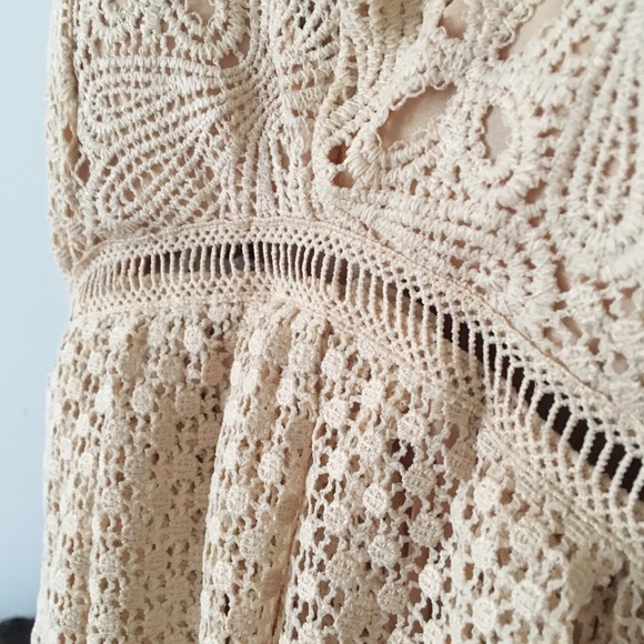 Self portrait style peplum pleated cream dress - Picture 6 of 8